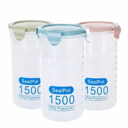 Set 3 Hộp Nhựa Đựng Thực Phẩm Việt Nhật 6530 và Hộp Nhựa Tròn Đựng Thực Phẩm SealPot 1500ml . 8