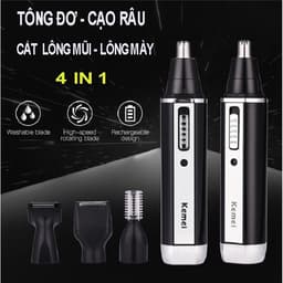 Tông Đơ, Cạo Râu, Tỉa Lông Mũi Kemei 6630 4in1 4