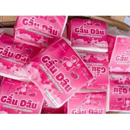 Gói Khăn Giấy Vuông Gấu Dâu Gói 100 Tờ 3