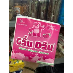Gói Khăn Giấy Vuông Gấu Dâu Gói 100 Tờ 2
