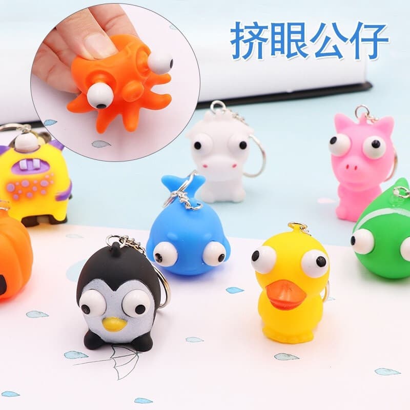 Móc Khoá Thú Mắt Lồi Dể Thương.