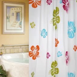 Màn che phòng tắm chống thấm 180x180cm nhiều hình và Bình Đựng Xà Phòng Tạo Bọt 250ml . 2