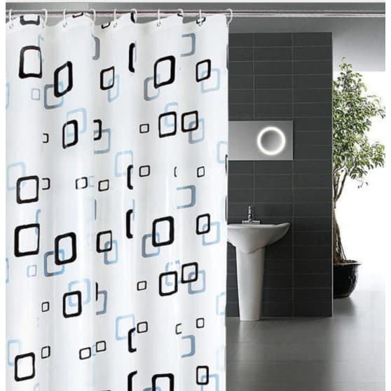 Màn che phòng tắm chống thấm 180x180cm nhiều hình và Bình Đựng Xà Phòng Tạo Bọt 250ml .
