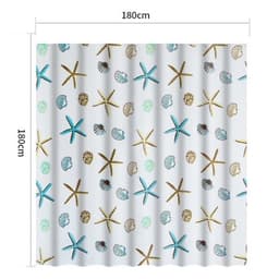 Màn che phòng tắm chống thấm 180x180cm nhiều hình và Bình Đựng Xà Phòng Tạo Bọt 250ml . 4