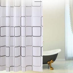 Màn che phòng tắm chống thấm 180x180cm nhiều hình và Bình Đựng Xà Phòng Tạo Bọt 250ml . 5