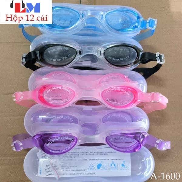 Kính Bơi Cho Bé Có Hộp Đựng A-1600 và Mắt Kính Bơi Hình Thú Ngộ Nghĩnh .
