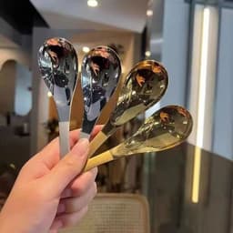 Muỗng múc cơm lùn tay cầm phối màu . 5