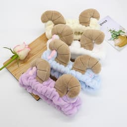 Sét 5 Kẹp Tóc Ngoạm Giả Ng-ọc Trai Kèm Dây Buộc và Băng Đô Cài Tóc Sừng Cừu . 9