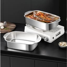 Nồi Inox 304 có Nặp Đậy cao cấp Dài 41cm . 2