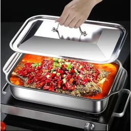 Nồi Inox 304 có Nặp Đậy cao cấp Dài 41cm . 1