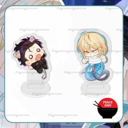 (mua 1 tặng 1) (3CM) Mô hình standee NHÂN NGƯ HÃM LẠC Bạch Sở Niên Rimbaud tượng BL boylove anime chibi mica trưng bày 2