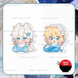 (mua 1 tặng 1) (3CM) Mô hình standee NHÂN NGƯ HÃM LẠC Bạch Sở Niên Rimbaud tượng BL boylove anime chibi mica trưng bày 1