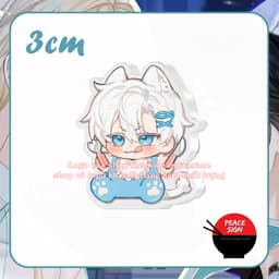 (mua 1 tặng 1) (3CM) Mô hình standee NHÂN NGƯ HÃM LẠC Bạch Sở Niên Rimbaud tượng BL boylove anime chibi mica trưng bày 6