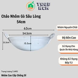 ( SIZE LỚN ) Chảo Nhôm Lớn-Chảo Nhôm Gò Cao Cấp Dùng Cho Quán Ăn Nhà Hàng 5