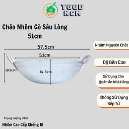 ( SIZE LỚN ) Chảo Nhôm Lớn-Chảo Nhôm Gò Cao Cấp Dùng Cho Quán Ăn Nhà Hàng 4