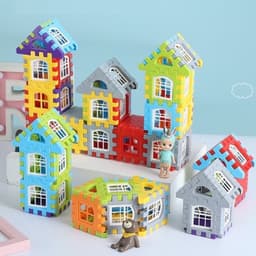Bộ Lego Nhà Khối 3D 150 Chi Tiết Đồ Chơi Lắp Ráp Xếp Hình Sáng Tạo Rèn Tư Duy Cho Bé 1