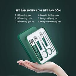 COMBO Bộ Dụng Cụ Bấm Móng 6 Món JYoohome Kèm Hộp Đựng, Bộ Cắt Bấm Dũa Móng Tay Móng Chân Đa Năng 2