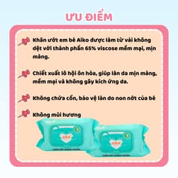 Bộ 6 Gói Khăn Ướt Aiko Kháng Khuẩn 100 tờ/Túi 7