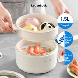 Nồi điện chống dính LocknLock 1.5L EJP436IVY 600W - Hàng chính hãng, Kèm khay hấp - JoyMall 4