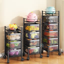 Kệ Để Đồ 3 4 5 Tầng Xoay Thông Minh, Kệ Bếp Để Rau Củ Quả Đồ Đạc Rổ Xoay 360 Độ Thép Không Gỉ MKS029 3