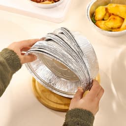 COMBO 100 Khay Giấy Bạc Lót Nồi Chiên Không Dầu JYoohome Tái Sử Dụng Dùng Để Nướng Chiên Đồ Nhà Bếp 6