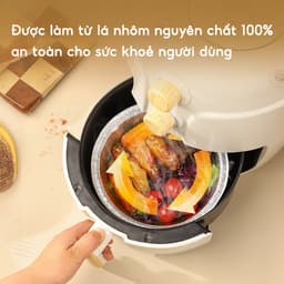 COMBO 100 Khay Giấy Bạc Lót Nồi Chiên Không Dầu JYoohome Tái Sử Dụng Dùng Để Nướng Chiên Đồ Nhà Bếp 2