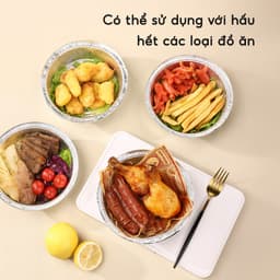 COMBO 100 Khay Giấy Bạc Lót Nồi Chiên Không Dầu JYoohome Tái Sử Dụng Dùng Để Nướng Chiên Đồ Nhà Bếp 4