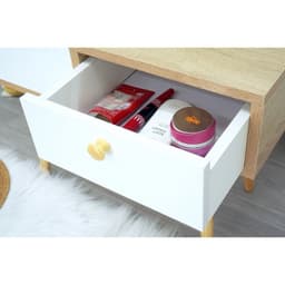 Bàn Gỗ Trang Điểm Mini Ngồi Bệt Có Gương và Bàn Học Ngồi Bệt Mặt Gỗ, Chân Nhựa Abs 2022 7