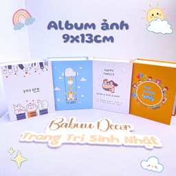 Cuốn Album ảnh 9x13cm 52 ngăn nhựa dẻo và 100 ngăn bìa cứng xinh xắn Babuu Decor 1