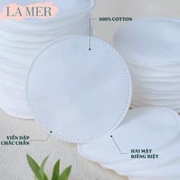 Bông Tẩy Trang LA SOIREE 225 Miếng 120 Cotton Pads 100% Cotton Sợi Bông Tự Nhiên Mềm Mịn Thấm Hút Tốt 3