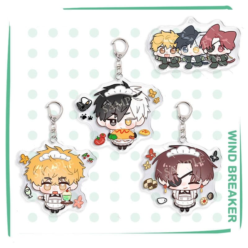 Mua 1 tặng 1 (MAID) Móc khoá WIND BREAKER in hình anime mica trong acrylic chibi xinh xắn