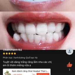 Kem đánh răng thảo dược Oral Herbal Thái Lan dùng cho người niềng răng, trắng răng, thơm miệng 5