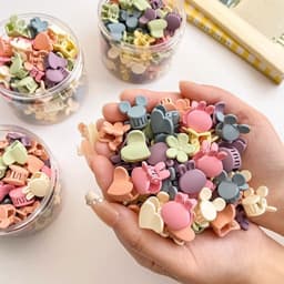 Túi 200 Kẹp Mini Nhiều Màu Nhiều Hình Siêu Dễ Thương Cho Bé 6