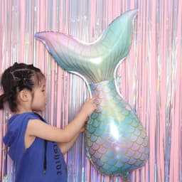 Bóng hình chủ đề tiên cá đáng yêu trang trí sinh nhật cho bé gái 5
