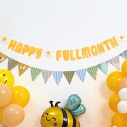 Dây chữ dạ Happy Fullmonth trang trí đầy tháng cho bé 3