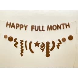Dây chữ dạ Happy Fullmonth trang trí đầy tháng cho bé 4