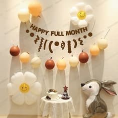 Dây chữ dạ Happy Fullmonth trang trí đầy tháng cho bé 2