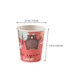 Set 10 cốc, đĩa và ống hút họa tiết chủ đề gấu nâu trang trí sinh nhật 4