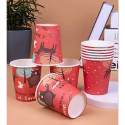 Set 10 cốc, đĩa và ống hút họa tiết chủ đề gấu nâu trang trí sinh nhật 1