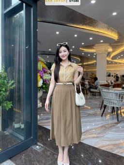 Chân váy xòe Evalover thiết kế 6 ly chất gold Hàn cao cấp CV2024225 8