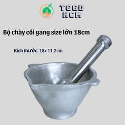 Bộ chày cối gang đúc nguyên khối-Cối Gang Bắc 4