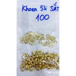 Khoen ore mắt cáo 4mm, 5mm Bằng SẮT Bịch 100 cái Khoen mắt cáo túi giấy, thẻ tag (KHÔNG XÀI CHO KÌM ĐƯỢC) 1