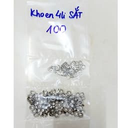 Khoen ore mắt cáo 4mm, 5mm Bằng SẮT Bịch 100 cái Khoen mắt cáo túi giấy, thẻ tag (KHÔNG XÀI CHO KÌM ĐƯỢC) 2
