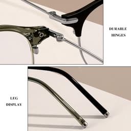 Gọng kính cận thời trang nam nữ NARO EYEWEAR  dáng tròn chống tia UV chất liệu kim loại cao cấp - 01343 6