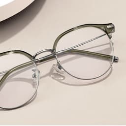 Gọng kính cận thời trang nam nữ NARO EYEWEAR  dáng tròn chống tia UV chất liệu kim loại cao cấp - 01343 4