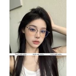 Gọng kính cận thời trang nam nữ NARO EYEWEAR  dáng tròn chống tia UV chất liệu kim loại cao cấp - 01343 8