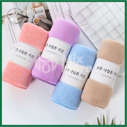 Khăn Hàn Quốc lông cừu 30x50cm, khăn lau chân tay mặt đa năng, mềm mịn thấm hút tốt màu ngẫu nhiên 4