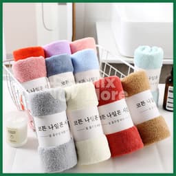 Khăn Hàn Quốc lông cừu 30x50cm, khăn lau chân tay mặt đa năng, mềm mịn thấm hút tốt màu ngẫu nhiên 5