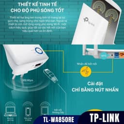Bộ Mở Rộng Kích Sóng Wifi Tp-Link Wa850Re 300Mbps Có Cổng Lan Chính Hãng bảo hành 24 tháng 6