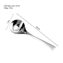 Muôi Muỗng Múc Canh Inox 304 đầu tròn siêu dày dặn và xịn đẹp OYTTON OYT-AL325MC 3